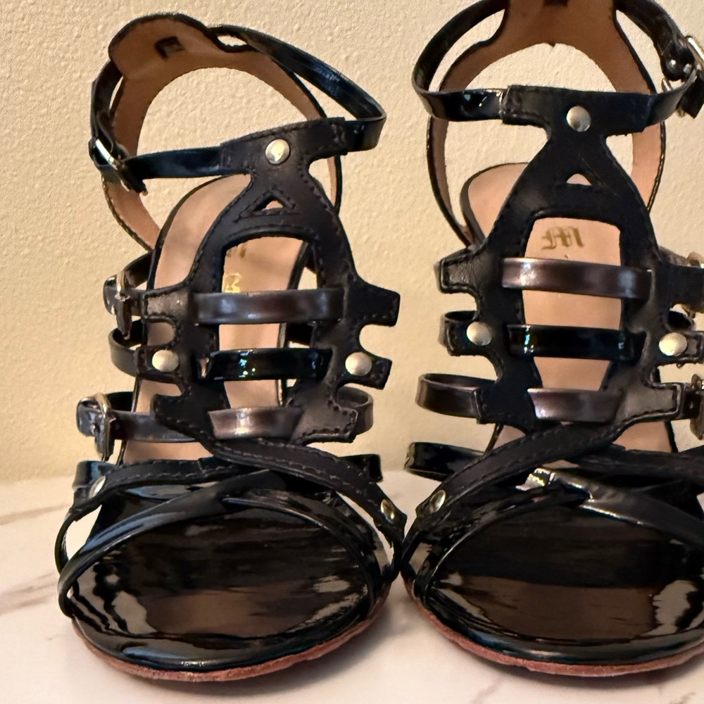 Lamb Black Cage Stilettos, EUC, Size 7-1/2 - Picture 5 of 12